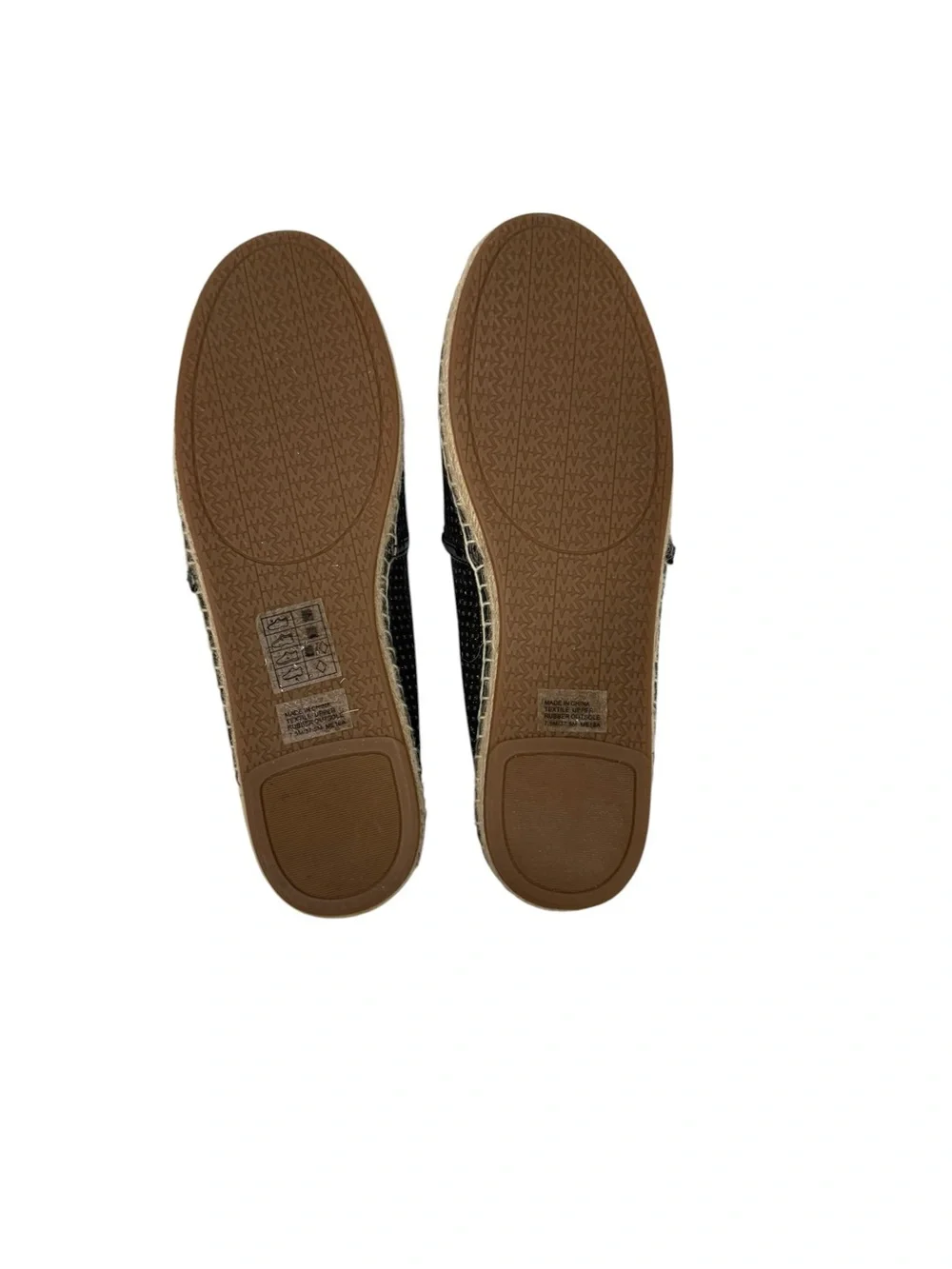 Michael Kors Kendrick Black Woven flat Espadrille Slip-Ons size 7 1/2